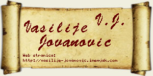 Vasilije Jovanović vizit kartica